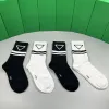 Designer Mens Womens Socks Four Pair Luxe Sports Winter Mesh Letter Printed Sock Embroidery Cotton Man Woman With Box