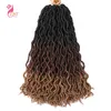 Syntetiska wigs Syntetiska Gypsy Locs virkning Braid Hår 18 tum ombre Passion Twist Hair Pre Loop virka mjuka dreads dreadlocks hår 231208