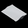 200Pcs White Aluminum Foil Ziplock Food Package Bag Self Seal Zip Lock Mylar Foil Bag for Candy DOOKIES Snack Tea Packaging 201021255V