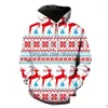 Sudaderas con capucha para hombres Sudaderas para hombre Papá Noel Árbol de Navidad Primavera Impresión 3D Tops Adolescentes Divertido Unisex Moda de gran tamaño Manga larga Co DHFVL