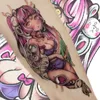 Escuro bonito macio puro desejo vento desenho animado coelho menina arco personalizado tatuagem adesivo flor braço