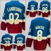 Hockey sur glace pour hommes 8 Cale Makar Jerseys 29 Nathan Kinnon 92 Gabriel Landeskog Mikko Rantanen Joe Sakic Peter Forsberg Bury Blue White Re