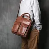 Kolejki nzpj retro skórzana torebka męska górna warstwa krowi pionowa pionowa torba na pojedyncze ramię Postman teczka komputer 231208