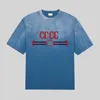 2024 NYTT Fashion Brand Designer Wash and Make Old With Water Letter Tryckt Högkvalitativ kortärmad t-shirt tee Hip Hop Tops Size S-XL #FD