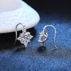 Boucles d'oreilles en argent Sterling 925, crochet, Moissanite, bijoux de luxe pour femmes, mode