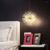 Lustres lustre en cristal pissenlit éclairage de plafond pour chambre salon fleur salle balcon fil accrocher des ampoules lumières