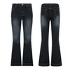 Damesjeans Bell Bottom voor dames Y2k-broek Lage taille Gradiëntblauw Flare Dames Denim Rise Skinny 231208