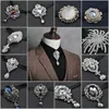 Neck Ties Luxury Men Bowtie Cowboy Necklace Bolo Tie Women Elastic Band Strap Alloy Chic Bow Ties Bling Crystal Rhinestone Uniform Necktie 231208