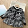 Clothing Sets Toddler Kids Girls Long Sleeve Knit Pullover Plaid Tops Skirts Outfits Preemie Receiving Blankets Girl Size 14 16 Clothes