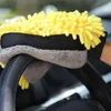 Novo 1 pçs à prova dwaterproof água lavagem de carro microfibra chenille luvas grossas limpeza de carro luva cera detalhando escova cuidados automáticos luva dupla face