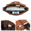 Pastas SCHLATUM Vintage Crazy Horse Cowhide Maleta Homens Couro Bolsa de Alto Grau Simples Pacote de Documentos Casual Office Computer Bag 231208