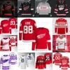 Detroit 88 Patrick Kane Red Wings Jersey Dylan Larkin Alex DeBrincat Shayne Gostisbehere Moritz Seider Lucas Raymond Jake Walman J.T. Compher David Perron