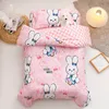 3pcs Cartoon Coton Cribe lin kit de linge bébé princesse Litching Comprend une couette de couette à feuille d'oreiller sans remplissage 231221