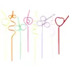 Novelty Games Valentines Day Cards for kids 32pcs/Set Crazy Straws Exchange Cards for Girls Boys Toddlers School Class Party Favors LT701