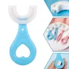 Nouvelle brosse à dents pour enfants, brosse à dents en silicone U, nettoyage de la bouche, brosse à dents manuelle, motif de dessin animé, Version portative 2021 BJ