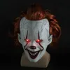 Movie S It 2 ​​Cosplay Pennywise Clown Joker Mask Tim Curry Mask Cosplay Halloween Party Props Mask Mask Maski Whatle F209G