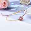 Cavigliere Cristallo naturale fragola Pace Fibbia Bracciale Cavigliera Femminile Anello nazionale Ornamenti Regalo amico Personalità semplice 231208