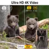 Kamery myśliwskie Outdoor 4K Live Video Aplikacja Trail Camera Service 4G 36MP Cellular Mobile Wireless Wildlife Night Vision 231208