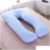 Travesseiro lado sleeper mulheres cama fl corpo u-forma almofada longa slee mtifuncional maternidade travesseiros drop entrega casa jardim casa tex dhqcl