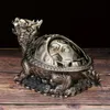 1PC Dragon Turtle Ashtrray z pokrywą metalową popielniczkę z zapachem z zapachem w pomieszczeniach i na świeżym powietrzu