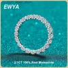 With Side Stones EWYA Luxury Real 0.1CT 3mm Moissanite Diamond Ring for Women S925 Sterling Silver Full Enternity Rings Wedding Band Fine Jewelry YQ231209