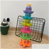 Bath Toys 1Pcs Kids Ocean Life Octopus Stacking Cups Toy Children Play Educational Cute Cartoon Room Beach 221118 Drop Delivery Baby M Dhsvr