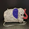 Sacos de noite Xiyuan Elefante Animal Forma Saco de Embreagem Mulheres Cristal Embreagens Diamante Festa de Casamento Noite Bolsa Nupcial Cocktail Stone Bolsa 231208