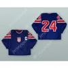 Personnalisé 1932 THROWBACK CHRIS CHELIOS 24 ÉQUIPE NATIONALE DES ÉTATS-UNIS MAILLOT DE HOCKEY BLEU FONCÉ NOUVEAU Top Cousu S-M-L-XL-XXL-3XL-4XL-5XL-6XL