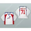 Personalizado SEBASTIEN BORDELEAU 71 FRANÇA BRANCO HÓQUEI JERSEY NOVO Top Costurado S-M-L-XL-XXL-3XL-4XL-5XL-6XL