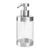 Distributeur de savon liquide en acier inoxydable et acrylique moussant, manuel transparent pour les comptoirs de cuisine et de salle de bains
