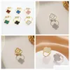 Fashion Gold Plated Designer Jewelry 4/Four Leaf Clover Ring Opening Adjustable Classic Flower Rings Wedding Party Gift Drop Deliver Dhnfr