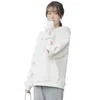 Women's Hoodies Warm Velvet Sweatshirt Women Plus Size Vs White Harajuku Hoodie Embroidery Solid Pullovers Tops 5 Colors