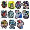 Cartoon 3.5G wielokrotnego użytku Mylar Waterproof Waterproof Plastic Torebka Propia w proszku worki ziplock worka laserowa Pakiet magazynowy torebki robot