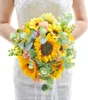 Decorative Flowers & Wreaths Artificial Bouquet Silk Fake Flower DIY Wedding Bouquets Centerpieces Arrangements Party Home Decorat7880396