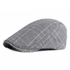 Berets Spring Fashion Plaid Berets Hat Color Sboy Caps Gatsby hoeden rijden Cabbie cap zomer y blinder voor mannen vrouwen 231208