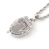 Hip Hop Men Slam Tendens Pendant Iced Out Charm Halsband Sier Moissanite Money Jewely Pendant