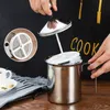 Melkkannen Handmatige melkopschuimer Kan Roestvrij staal Koffie Latte Mixer Chocolade Cappuccino Melkpot Schuimklopper Koffieservies Roerder 231208