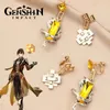 Jeu de charme Genshin Impact boucles d'oreilles Zhongli Cosplay unisexe Rock pendentif oreille Clips bijoux accessoires clous d'oreille cadeaux 231208