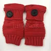 Button wool gloves warm hands couples typing and playing with mobile phone arm sleeve knitting half finger half finger glove DF332