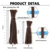 Syntetyczne peruki Upermall Dreadlocks Ludzkie włosy szydełko 100% prawdziwe Remy Locs Włosy 8-26 cali dla mężczyzn kobiety 40-70 szt. Pełna głowa 0,6 cm 231208