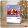 Vehicle Toys LOZ Christmas Gift Box Navida Mini Blocks New Year Assembled Building Block Toy Christmas Puzzle Assembly Model Decoration 1937L231114