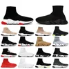 OG Classic Femmes Hommes Designer Chaussette Chaussures Bottines Speed Trainer Graffiti Noir Blanc Rouge Speeds 2.0 Clear Sole Runners Chaussettes Slip on Cloud Mocassins Baskets de sport