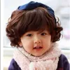 Peruca infantil, cabelo curto encaracolado, faixa de cabeça estilo coreano, desempenho de atividade de cabelo de bebê infantil, peruca