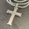 Top Verkoper Ronde Briljant Geslepen Vvs Moissanite Cross Real 10K 14K Gouden Fijne Sieraden Hanger Voor Mannen Vrouwen