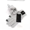 MENS Womens Five Fingers Gloves Fashion Designer Varumärke Letter Printing Thicken