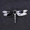 Pins Brooches GEM'S BALLET 925 Sterling Sliver Handmade Dragonfly Brooches 1.05Ct Natural Vintage Smoky Quartz Brooch For Women Fine Jewelry 231208