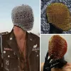 Party Masks Studded Spikes Full Face Jewel Margiela Mask Halloween Cosplay Funny Supplie Head Wear 301Z