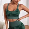 2PCS Camouflage Camo Yoga Set Sport Tragen Frauen Gym Fitness Kleidung Booty Scrunch Leggings Bh GYM Anzug Femme 220330