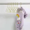 10st Creative Pet Clothes Rack Special Cat Dog Clothes Hanger Home Pet Costume Rack Gold Metal Hanger 211029230g