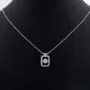 925 sterling zilveren ketting witte kleur 0,5 ct dansende moissanite diamanten halsketting voor verjaardagscadeaus voor vrouwen